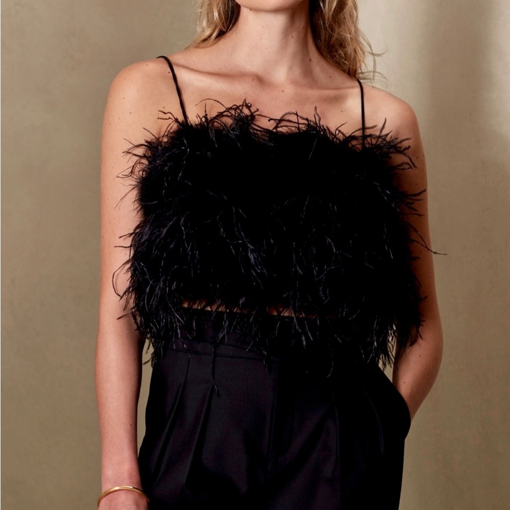 Banana Republic Feather Crop Top